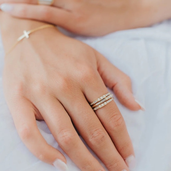 Pearl 14K Gold Vermeil Band Ring in Freshwater - Picture 2 of 6